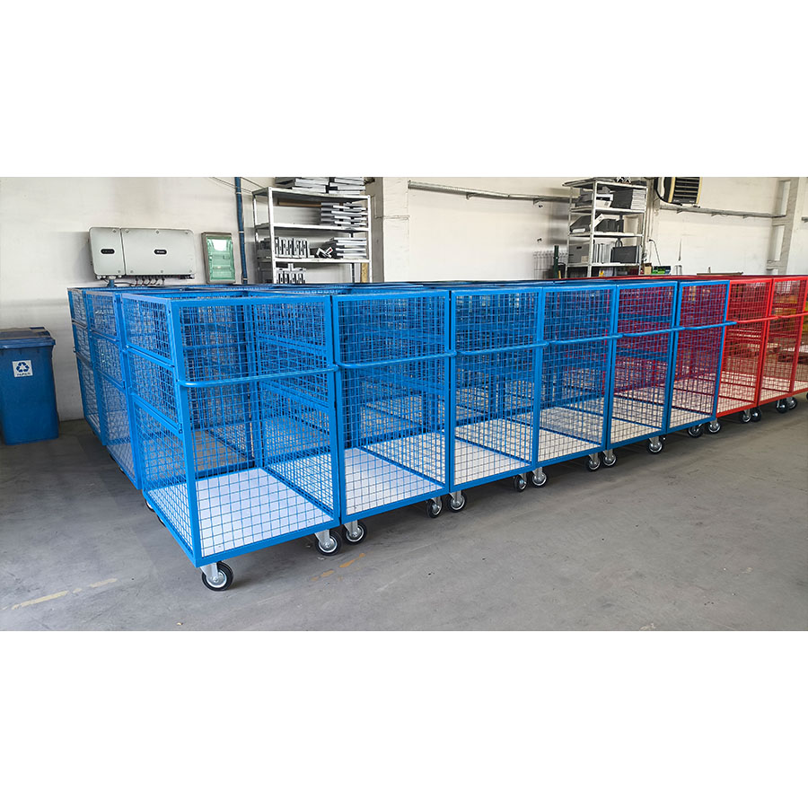 kontenery siatkowe wózki